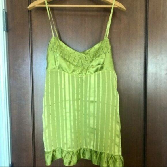 BCBGMaxAzria runway silk camisole green M - Picture 3 of 10
